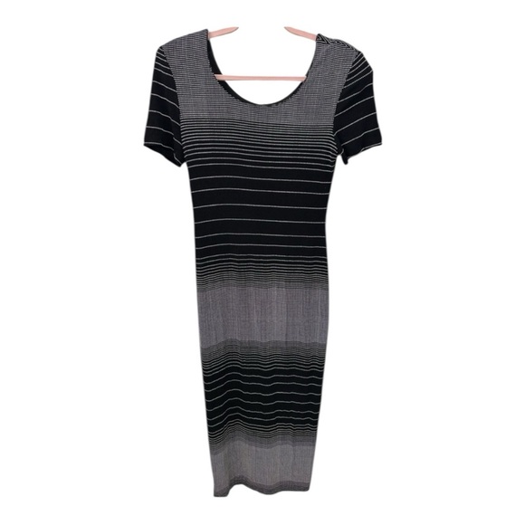 Joseph Ribkoff Black White Textured Maxi Dress Size 8 Vintage 80’s/90’s - Picture 7 of 7